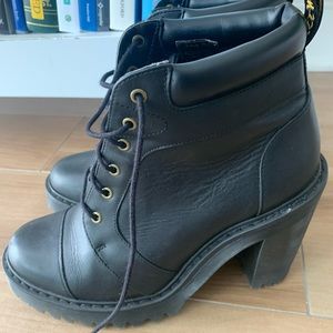 Dr. Martens Averil Leather Heeled Ankle Boots